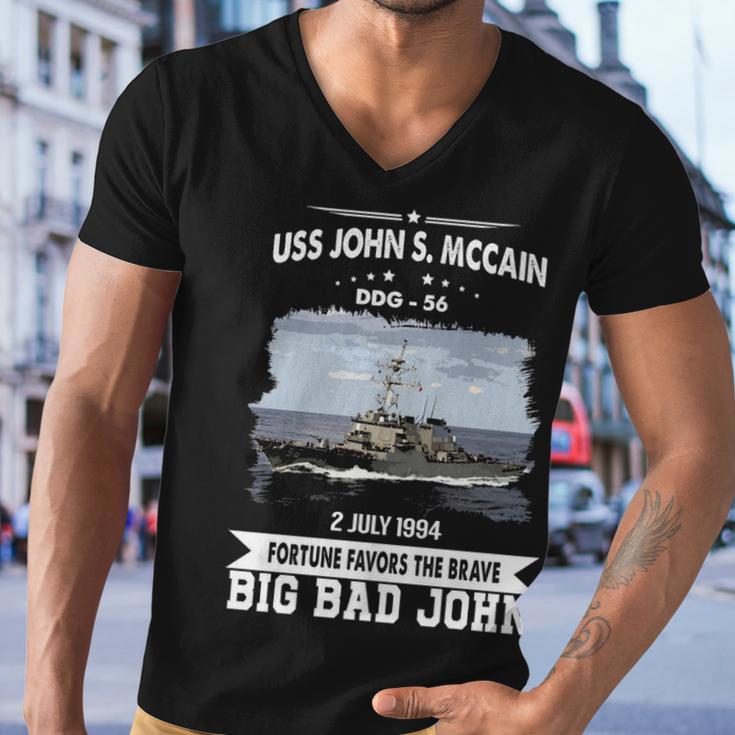 Uss John S Mccain Men V-Neck Tshirt