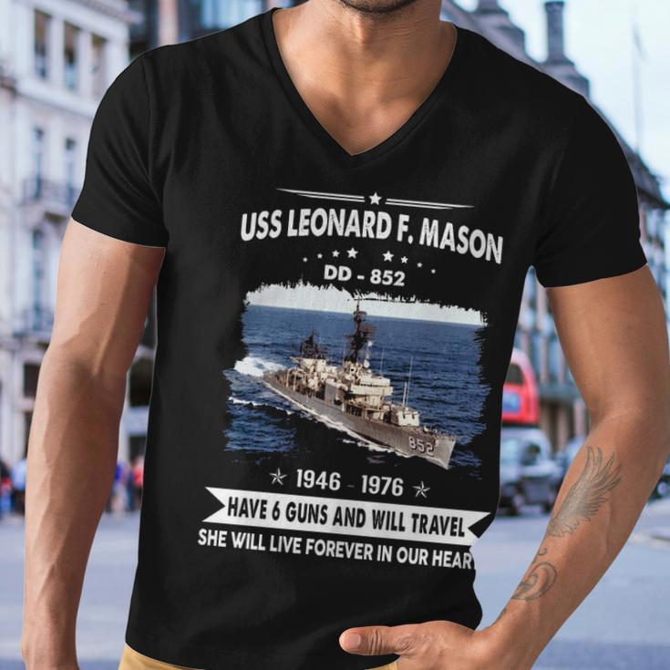 Uss Leonard F Mason Dd Men V-Neck Tshirt