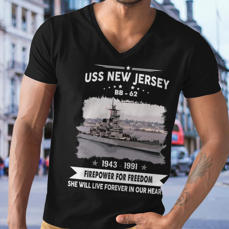 Uss New Jersey Bb Men V-Neck Tshirt