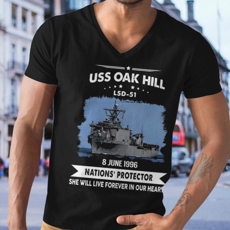 Uss Oak Hill Lsd Men V-Neck Tshirt