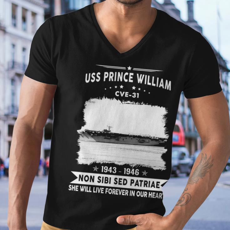 Uss Prince William Cve Men V-Neck Tshirt