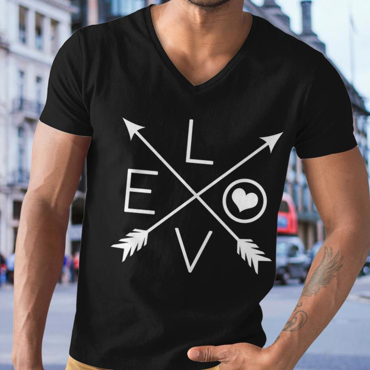 Valentines Day Love Arrows Men V-Neck Tshirt