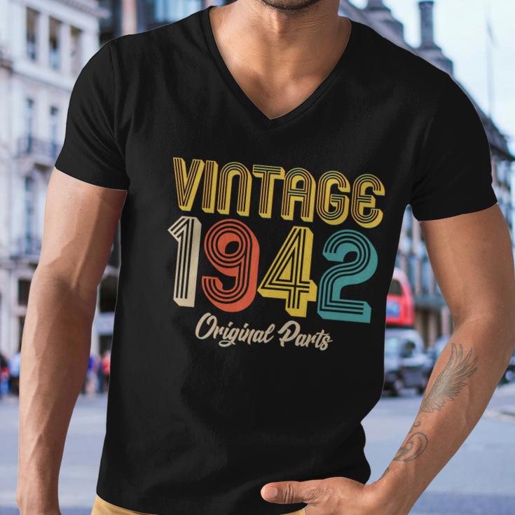 Vintage 1942 Original Parts 80Th Birthday V2 Men V-Neck Tshirt