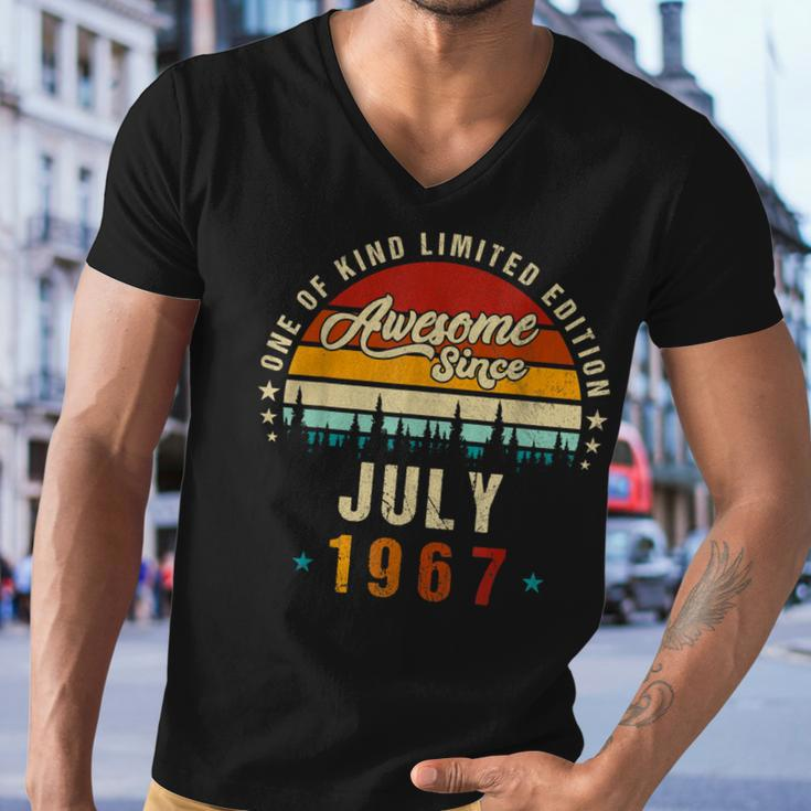 Vintage 55Th Birthday Awesome Since July 1967 Epic Legend Men V-Neck Tshirt