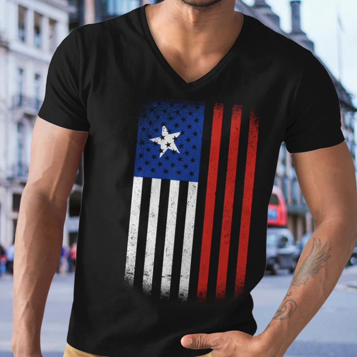 Vintage Flag Of Chile Men V-Neck Tshirt