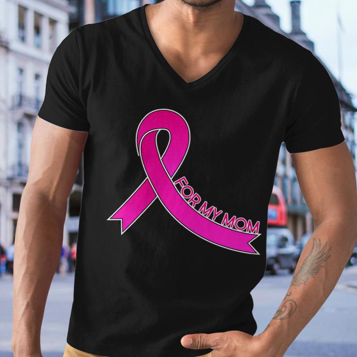 Wear Pink For My Mom Breast Cancer Awareness V2 Men V-Neck Tshirt