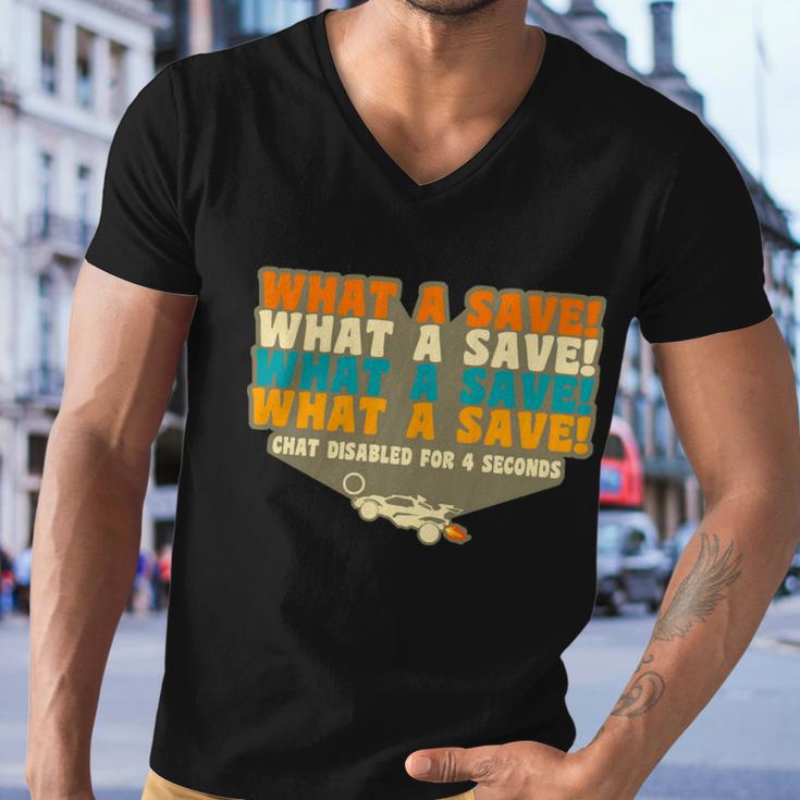 What A Save Rocket Soccer Men V-Neck Tshirt