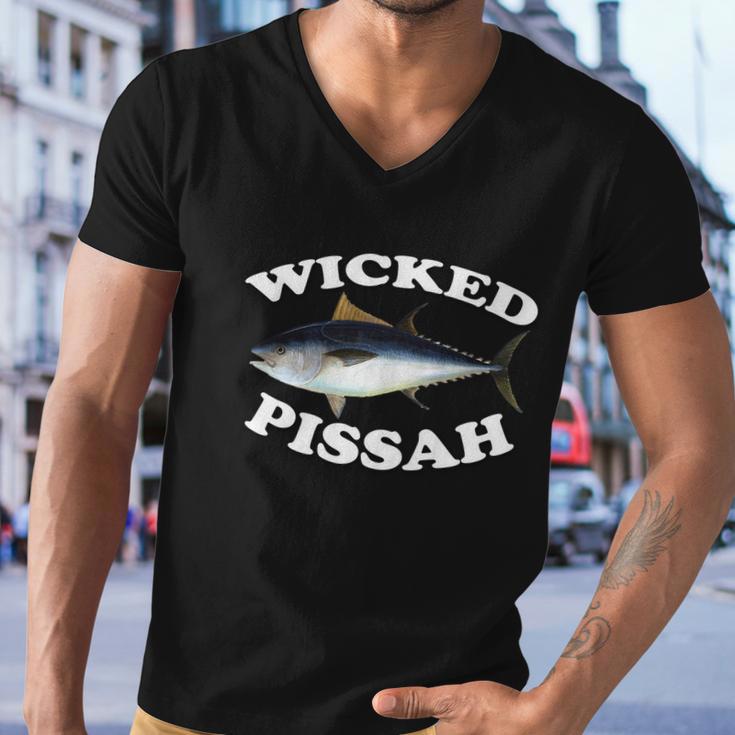 Wicked Pissah Bluefin Tuna Illustration Fishing Angler Gear Gift Men V-Neck Tshirt