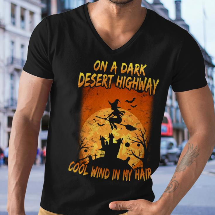 Witch On A Dark Desert Highway Witch Cool Wind In My Hair Tshirt Men V-Neck Tshirt