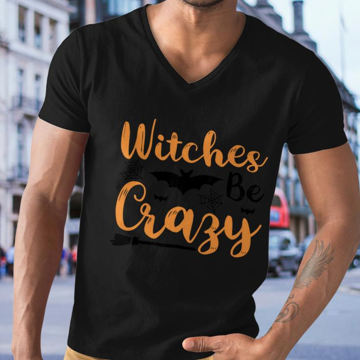 Witches Be Crazy Halloween Quote Men V-Neck Tshirt