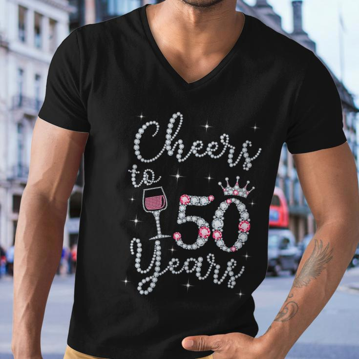 Women Gift Cheers To 50 Years 1969 50Th Birthday Gift For Womens Men V-Neck Tshirt