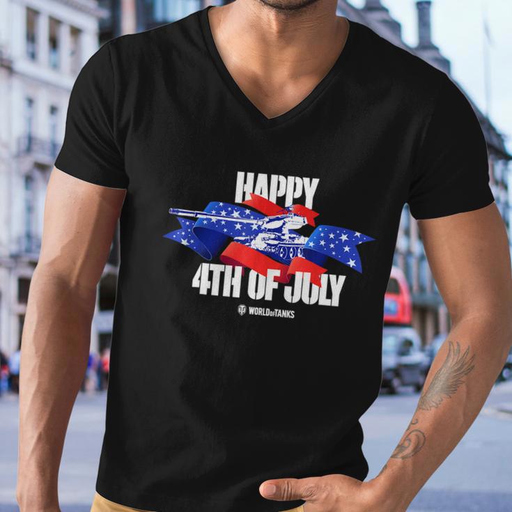 World Of Tanks Mvy For The 4Th Of July Men V-Neck Tshirt