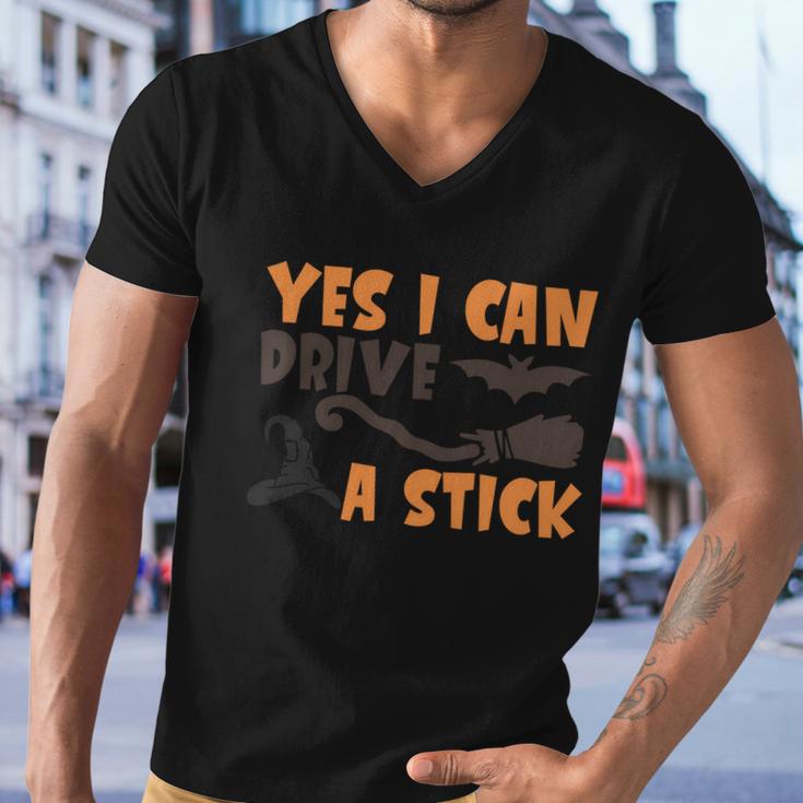 Yes I Can Drive A Stick Halloween Quote V5 Men V-Neck Tshirt