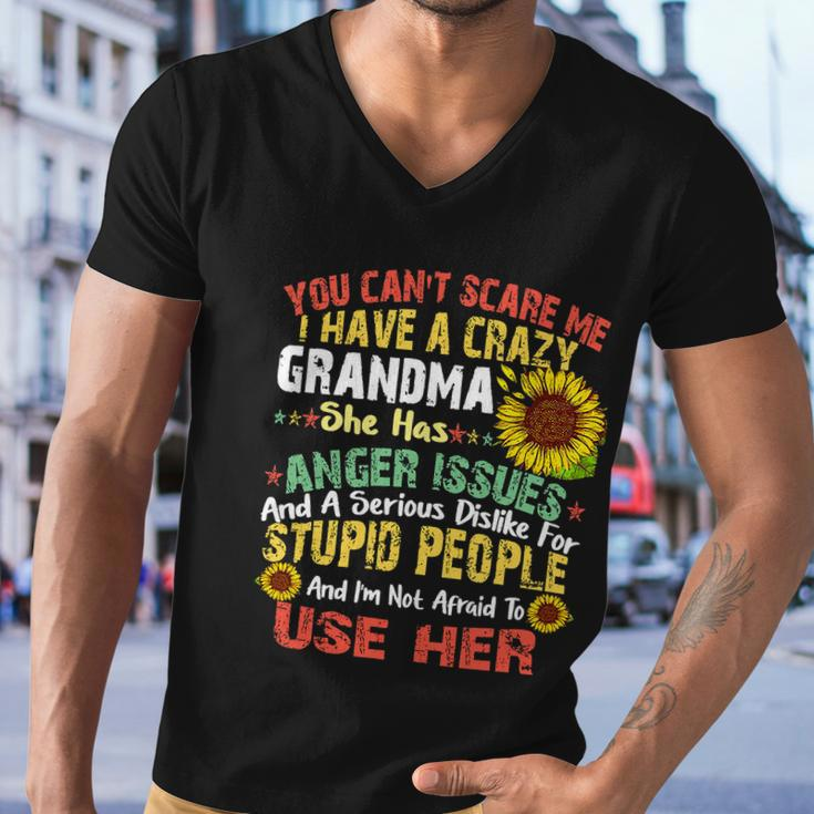 You Cant Scare Me I Have A Crazy Grandma Men V-Neck Tshirt