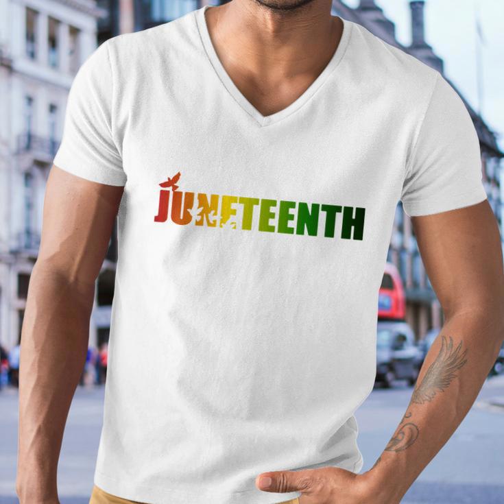 Juneteenth Holiday Logo Men V-Neck Tshirt