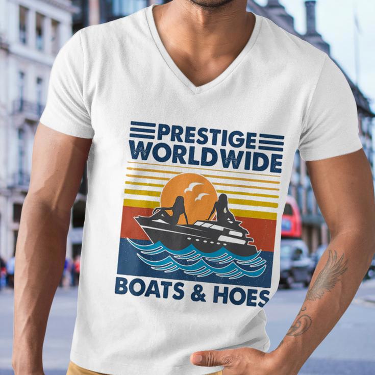 Prestige Worldwide Boats And Hoes Retro Vintage Tshirt Men V-Neck Tshirt