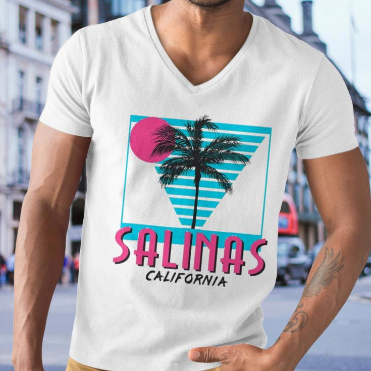 Salinas California Retro Ca Cool Men V-Neck Tshirt