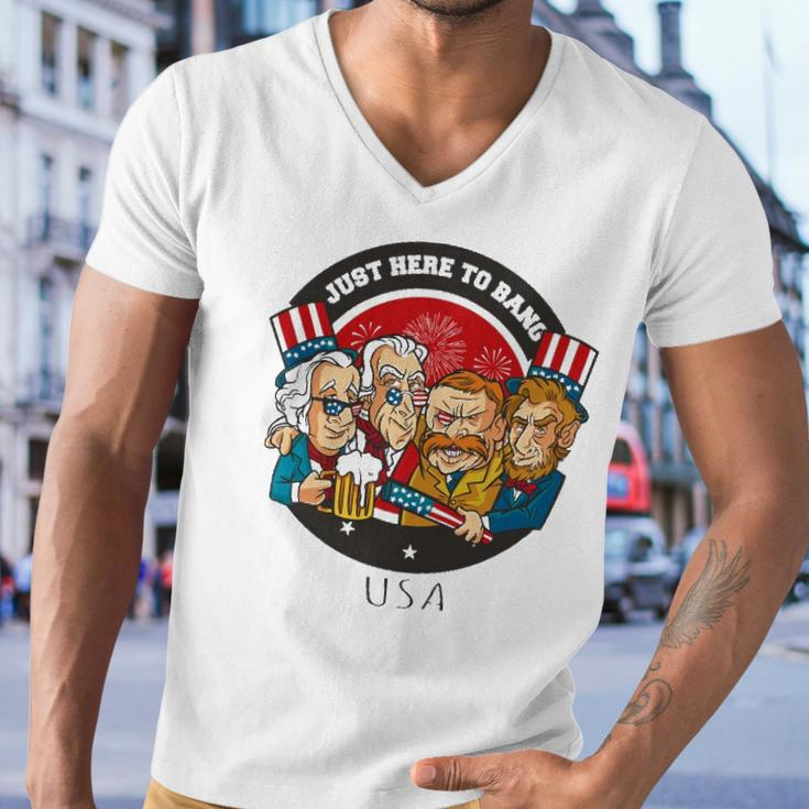 United States Of America Pride Funny George Washington Men V-Neck Tshirt