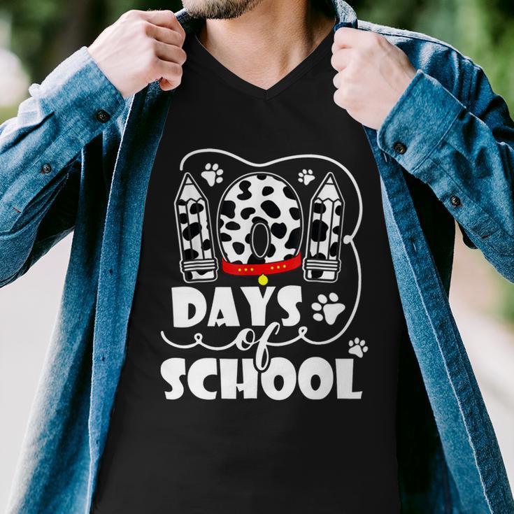 101 Days Of School Dalmatian Logo Men V-Neck Tshirt