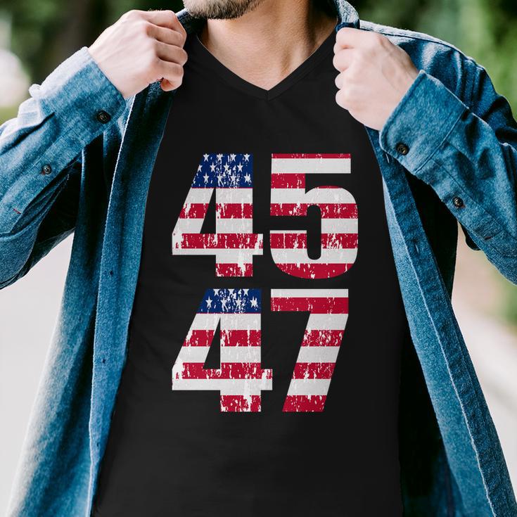 45 47 Trump 2024 Tshirt V2 Men V-Neck Tshirt