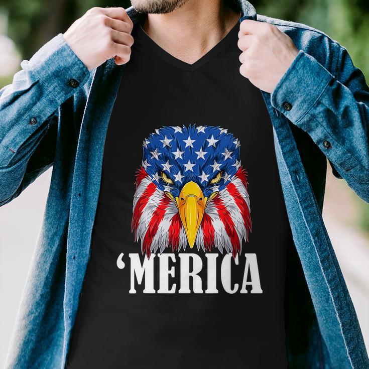 4Th July Eagle Merica America Independence Day Patriot Usa Gift Men V-Neck Tshirt