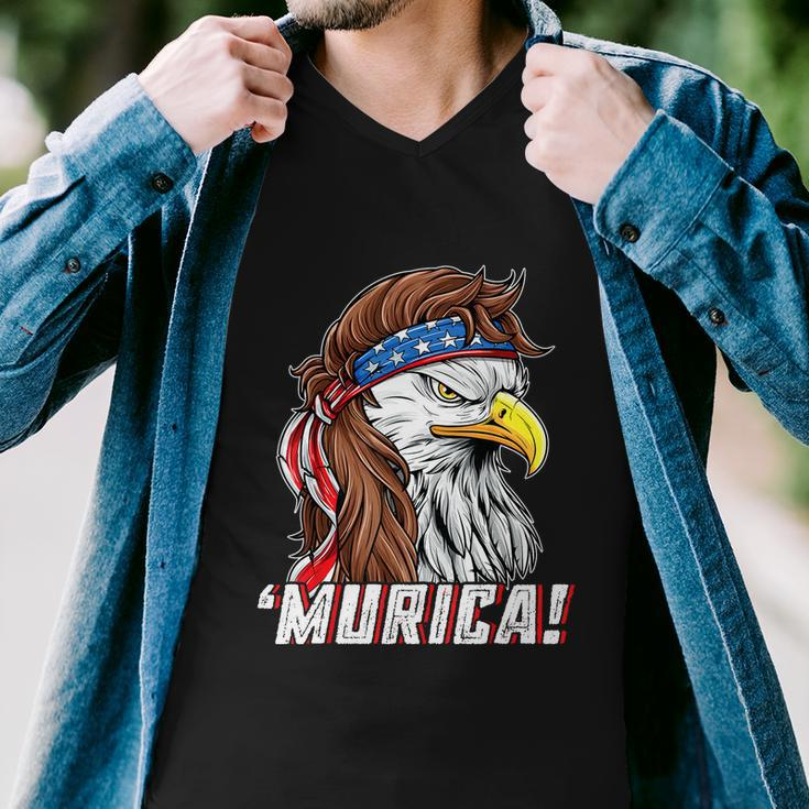 4Th Of July Eagle Mullet Murica American Flag Usa Merica Cute Gift Men V-Neck Tshirt