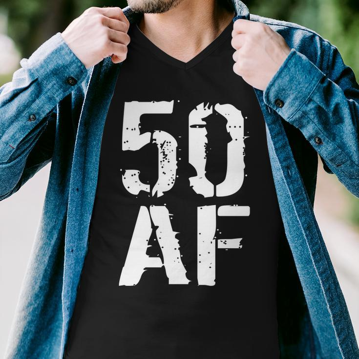 50 Af 50Th Birthday Men V-Neck Tshirt