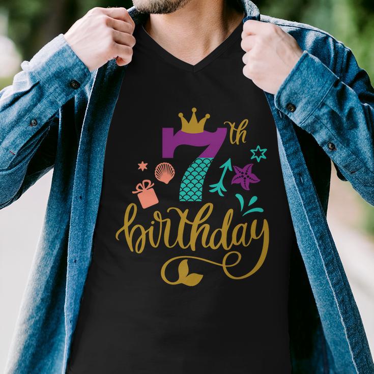 7Th Birthday Cute V2 Men V-Neck Tshirt