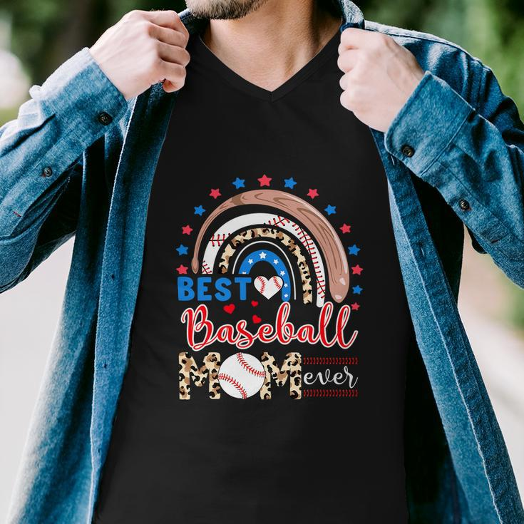 American Flag Baseball Funny 4Th Of July Men V-Neck Tshirt