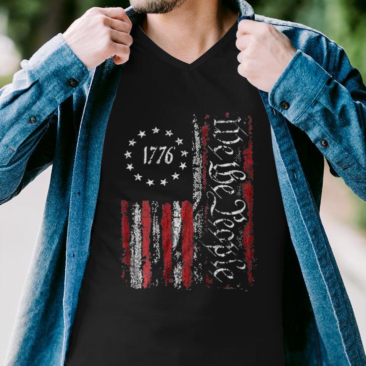 American Flag Patriotic 1776 We The People Usa Men V-Neck Tshirt