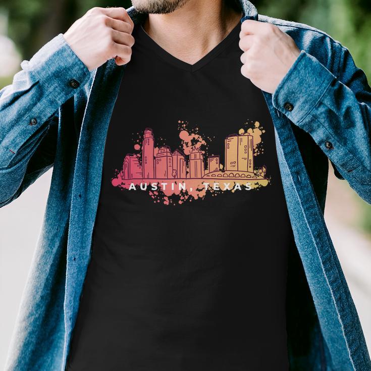 Austin Texas Skyline Tshirt Men V-Neck Tshirt