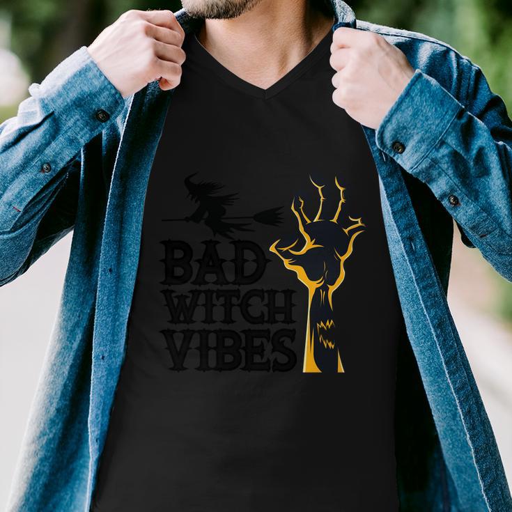 Bad Witch Vibes Halloween Quote V3 Men V-Neck Tshirt