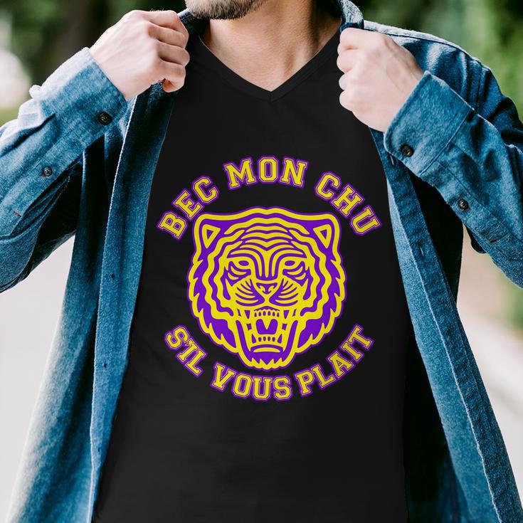 Bec Mon Chu Sil Vous Plait Tiger Tshirt Men V-Neck Tshirt