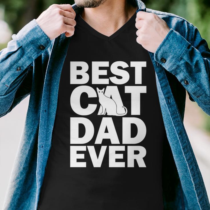 Best Cat Dad Ever V3 Men V-Neck Tshirt