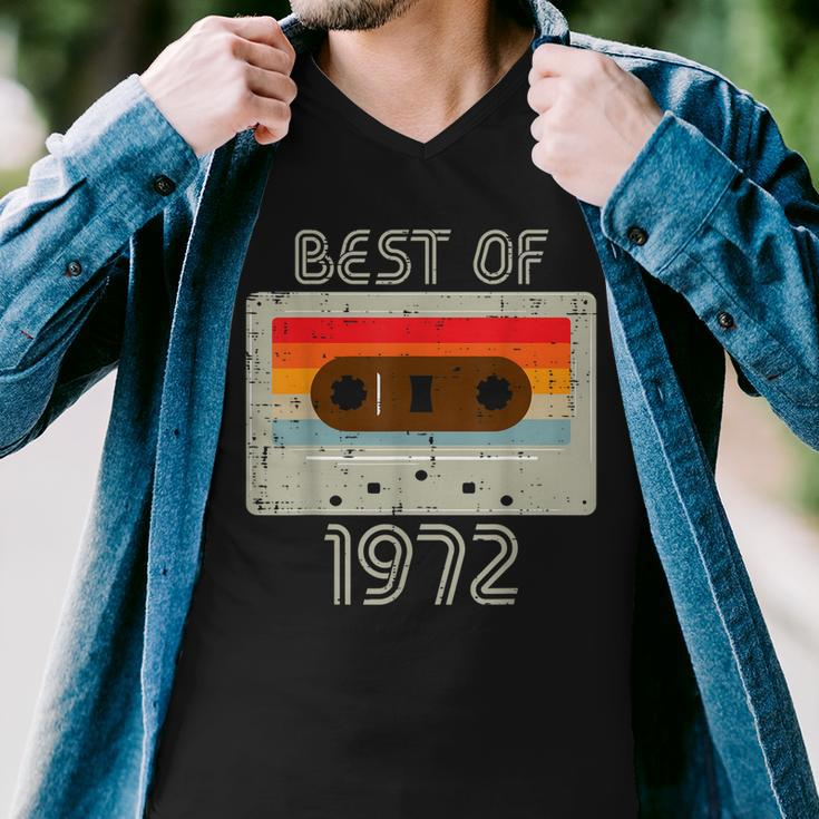 Best Of 1972 Casette Tape Retro 50Th Birthday 50 Years Old Men V-Neck Tshirt