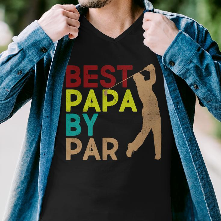 Best Papa By Par Tshirt Men V-Neck Tshirt