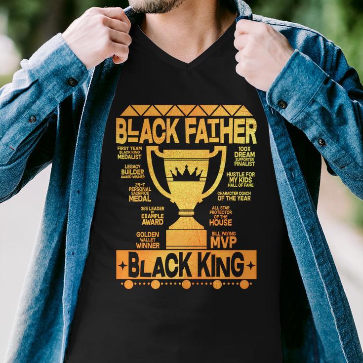 Black Father Black King V2 Men V-Neck Tshirt