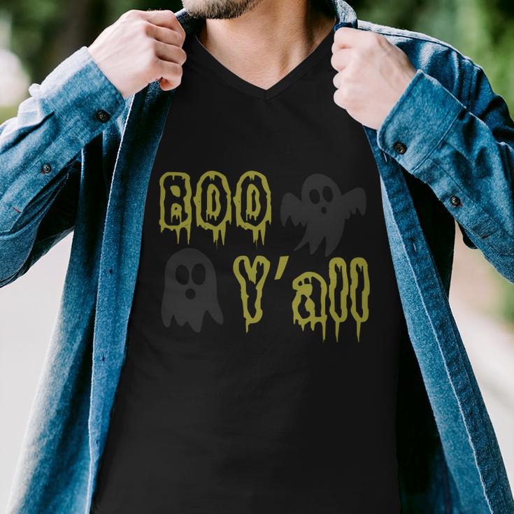 Boo Yall Ghost Boo Halloween Quote Men V-Neck Tshirt