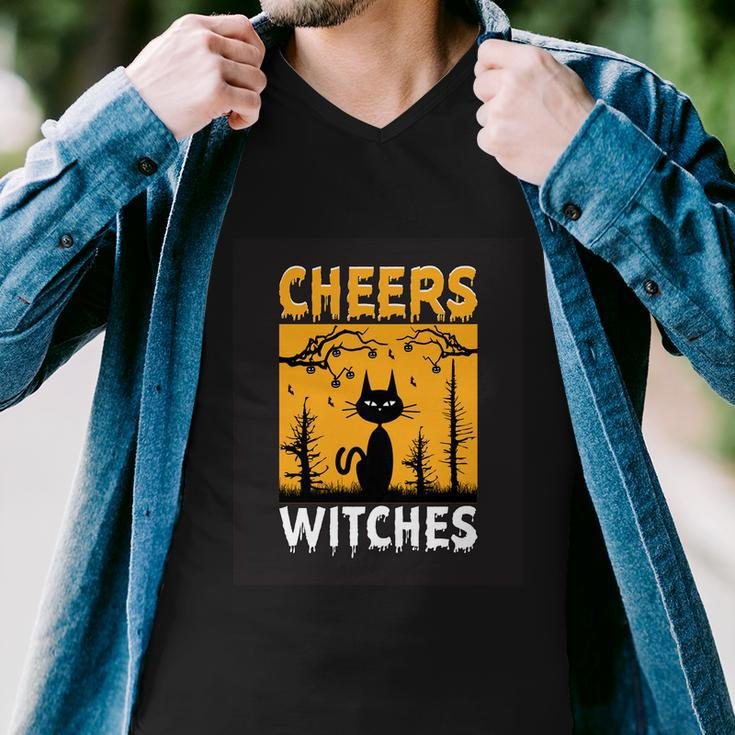 Cheers Witches Cats Halloween Quote Men V-Neck Tshirt