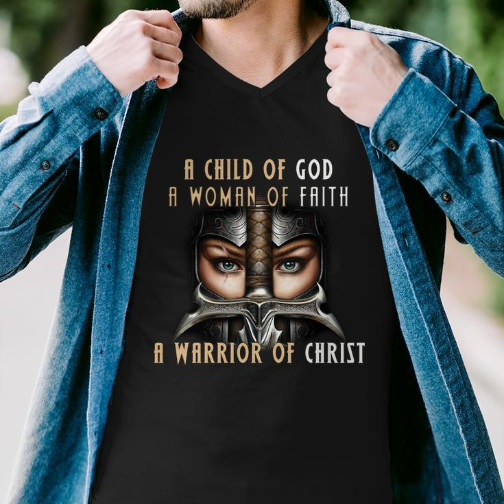 Child Of God Woman Of Faith Warrior Of Christ Tshirt Men V-Neck Tshirt