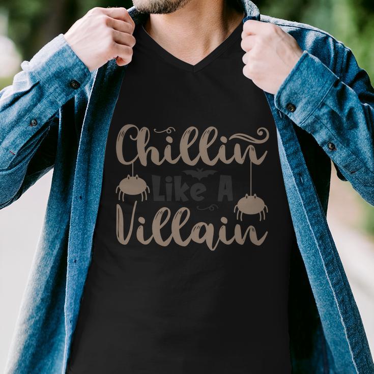 Chillin Like A Villain Halloween Quote V4 Men V-Neck Tshirt