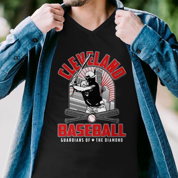 Cleveland Baseball Guardians Of The Diamond Tshirt Men V-Neck Tshirt