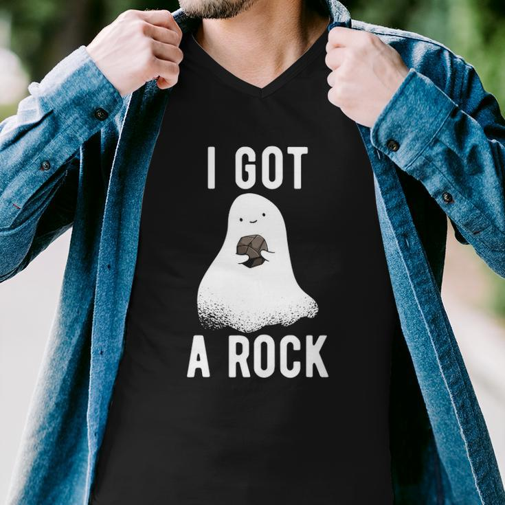 Cute Ghost Halloween I Got A Rock Men V-Neck Tshirt