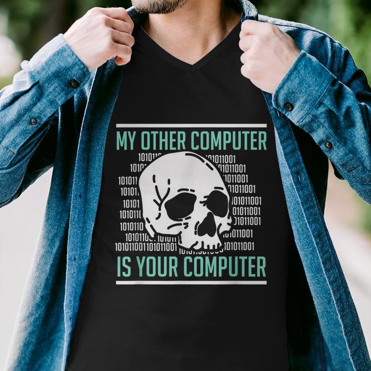 Cyber Hacker Computer Security Expert Cybersecurity V2 Men V-Neck Tshirt