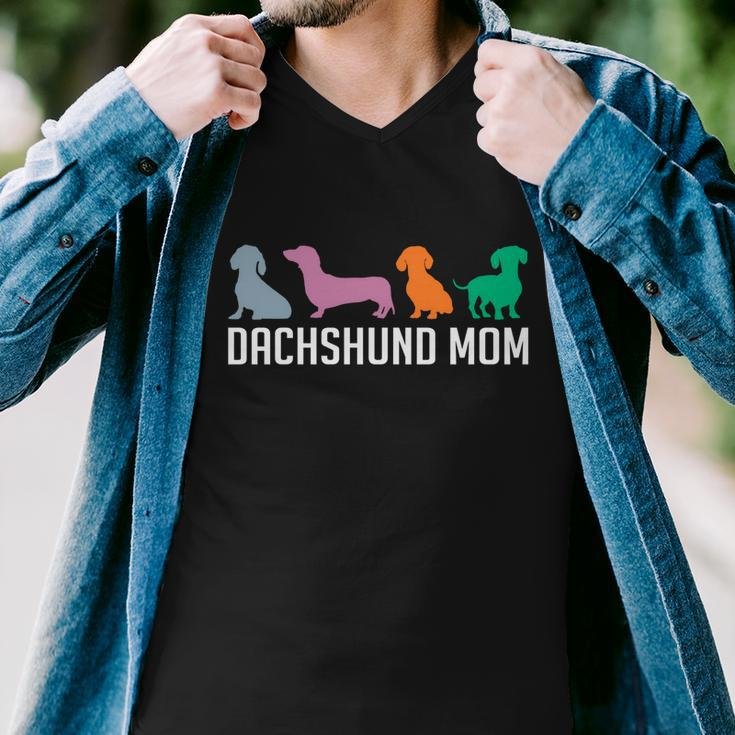 Dachshund Mom Wiener Doxie Mom Graphic Dog Lover Gift V2 Men V-Neck Tshirt