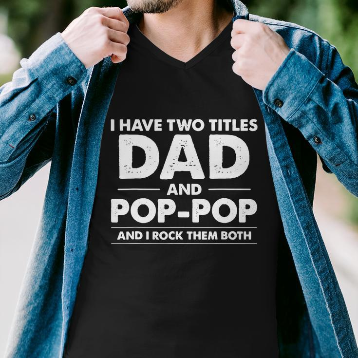 Dad And Pop Pop Men V-Neck Tshirt