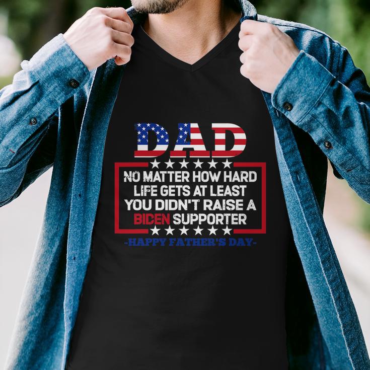 Dad Happy Fathers Day No Matter How Hard Life Gets At Least Men V-Neck Tshirt