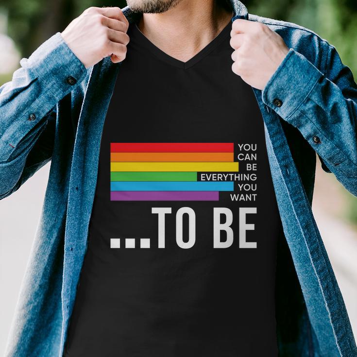 Dare To Be Yourself Lgbt Pride Month Men V-Neck Tshirt