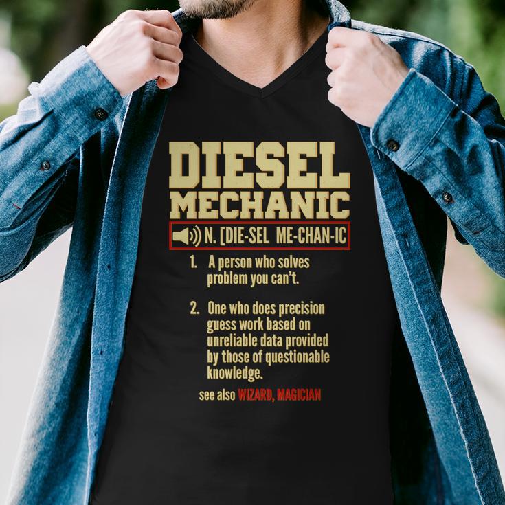 Diesel Mechanic Tshirt Men V-Neck Tshirt