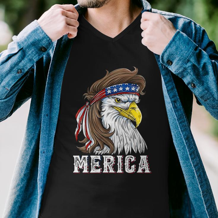 Eagle Mullet 4Th Of July Usa American Flag Merica Gift V5 Men V-Neck Tshirt